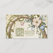 Carte D'accompagnement QR Code Art nouveau Fleur sauvage Mariage (Devant)
