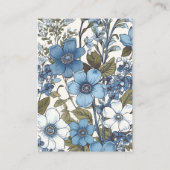 Carte D'accompagnement qr code Blue Periwinkle Mariage Fleur sauvage (Dos)