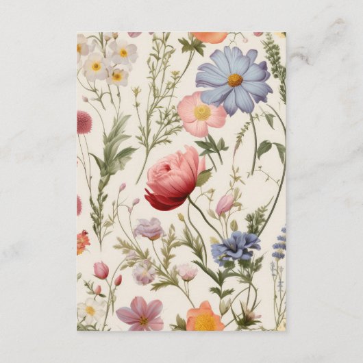 Carte D'accompagnement qr code Boho Fleur sauvage Mariage botanique (Dos)