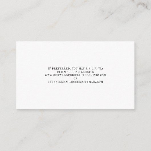 Carte D'accompagnement QR Code Bouquet Arch Terracotta Mariage RSVP (Dos)