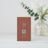 Carte D'accompagnement QR Code Bouquet Arch Terracotta Mariage RSVP (Debout devant)