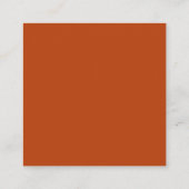 Carte D'accompagnement QR Code Burnt Orange Site Mariage (Dos)