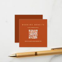 QR Code Burnt Orange Site Mariage