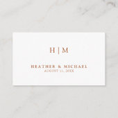 Carte D'accompagnement QR Code Burnt Orange Wedding RSVP (Dos)