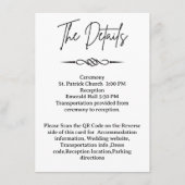 Carte D'accompagnement QR Code Celtic Knotwork Arrow Wedding Details (Devant)