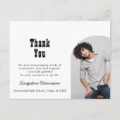 Carte D'accompagnement QR Code Collage Fund -cum-Thank You Grad Enclosure (Dos)