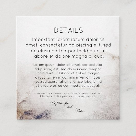 Carte D'accompagnement QR code Détails Seashell Sandy Beach (Devant)