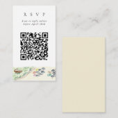 Carte D'accompagnement QR Code en ligne Plage Positano Site RSVP (Devant / Derrière)