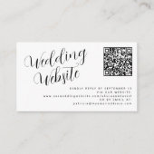 Carte D'accompagnement QR code en ligne RSVP site mariage moderne (Devant)
