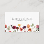 Carte D'accompagnement QR Code et site web Mariage Automne été RSVP (Dos)