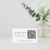 Carte D'accompagnement QR Code et site web Mariage Automne été RSVP (Debout devant)