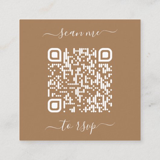 Carte D'accompagnement QR Code Eucalyptus Site Mariage de verdure RSVP (Dos)