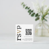 Carte D'accompagnement QR Code Gold Black Texte Blanc Mariage en ligne RS (Debout devant)