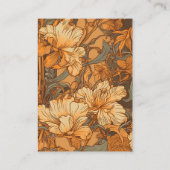 Carte D'accompagnement qr code Gold Floral Art Nouveau Mariage (Dos)