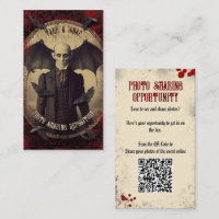 QR Code Halloween partage photo Dracula Vintage