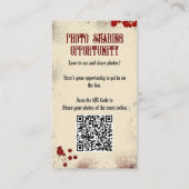 Carte D'accompagnement QR Code Halloween Photos Site web Romantic Dracula (Dos)