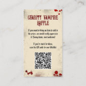 Carte D'accompagnement QR Code Halloween Raffle Gothique Romantique Vampi (Dos)