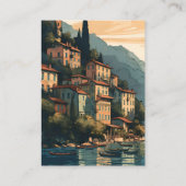 Carte D'accompagnement qr code Italie Lac de Côme Destination Mariage (Dos)