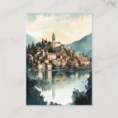 Carte D'accompagnement qr code Italie Lac de Côme Destination Mariage (Dos)