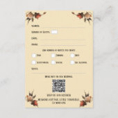 Carte D'accompagnement QR Code Kisser Skeletons RSVP Mariage gothique (Dos)