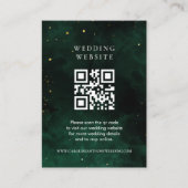 Carte D'accompagnement Qr Code Magique Émeraude foncée Vert (Devant)