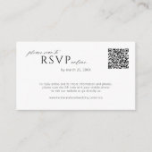 Carte D'accompagnement QR code minimum moderne simple mariage en ligne rs (Devant)
