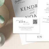 Carte D'accompagnement QR code minimum moderne simple mariage en ligne rs