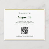 Carte D'accompagnement QR Code Moderne Feuille Tropicale Gold Beach Maria (Devant)