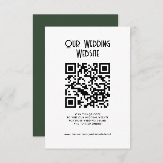 Carte D'accompagnement QR Code Notre site Web Élégant Simple Minimal Chic (Devant / Derrière)
