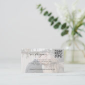 Carte D'accompagnement QR CODE photo minimale nous refaisons mariage (Debout devant)