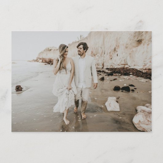 Carte D'accompagnement QR Code Photo Rustique Détails du Mariage Boîtier (Dos)