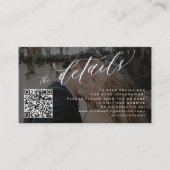 Carte D'accompagnement QR code photo script moderne mariage rsvp détails (Devant)
