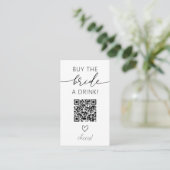 Carte d'accompagnement QR Code pour offrir un verr (Debout devant)