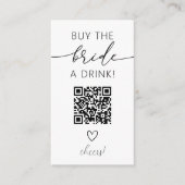 Carte d'accompagnement QR Code pour offrir un verr (Devant)
