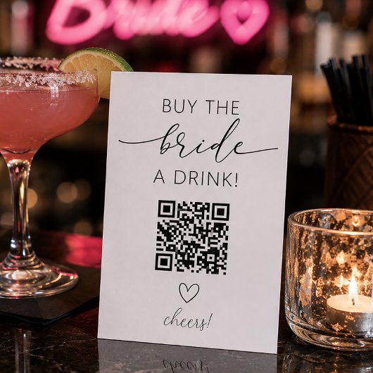 Carte d'accompagnement QR Code pour offrir un verr