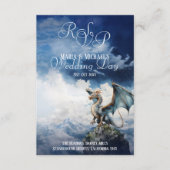 Carte D'accompagnement QR Code RSVP Celtic Dragon Imaginaire Fairytale (Devant)