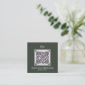 Carte D'accompagnement QR CODE RSVP Détails du Mariage Cadeaux de logemen (Debout devant)