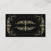 Carte D'accompagnement Qr Code RSVP Elegant Déco Gold Black Retro Mariage (Dos)