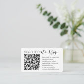 Carte D'accompagnement QR Code RSVP Mariage Site Web Simple Réponse photo (Debout devant)