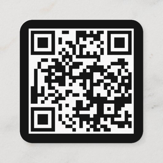 Carte D'accompagnement QR Code RSVP Site Web Mariage en ligne Simple Noir (Dos)