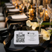 Carte D'accompagnement QR Code RSVP Wedding Website Simple Photo Response
