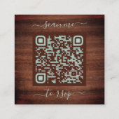 Carte D'accompagnement QR Code Rustique Botanique Eucalyptus Mariage RSVP (Dos)