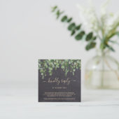 Carte D'accompagnement QR Code Rustique Eucalyptus Botanique Mariage RSVP (Debout devant)