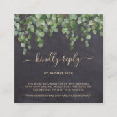 Carte D'accompagnement QR Code Rustique Eucalyptus Botanique Mariage RSVP (Devant)