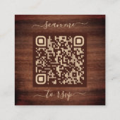Carte D'accompagnement QR Code Rustique Eucalyptus Verdure Mariage RSVP (Dos)