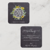Carte D'accompagnement QR Code Rustique Tournesol Eucalyptus Mariage Invi (Devant / Derrière)