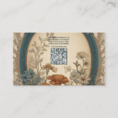 Carte D'accompagnement QR Code Sage Green Art Nouveau Alphonse Mariage (Devant)