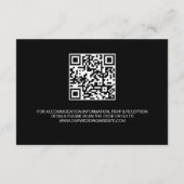 Carte D'accompagnement Qr code Script Mariage détails du site web noir bl (Dos)