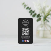 Carte D'accompagnement QR Code Se Connecter Avec Nous Les Médias Sociaux (Debout devant)