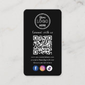 Carte D'accompagnement QR Code Se Connecter Avec Nous Les Médias Sociaux (Devant)